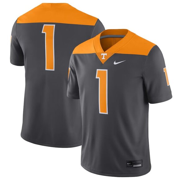 #1 Tennessee Volunteers Nike Alternate Game Jersey - Anthracite NWT Med - Picture 1 of 3